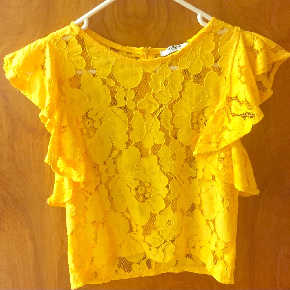 Yellow floral top